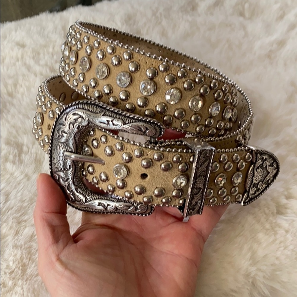 Guess rhinestone studded belt
